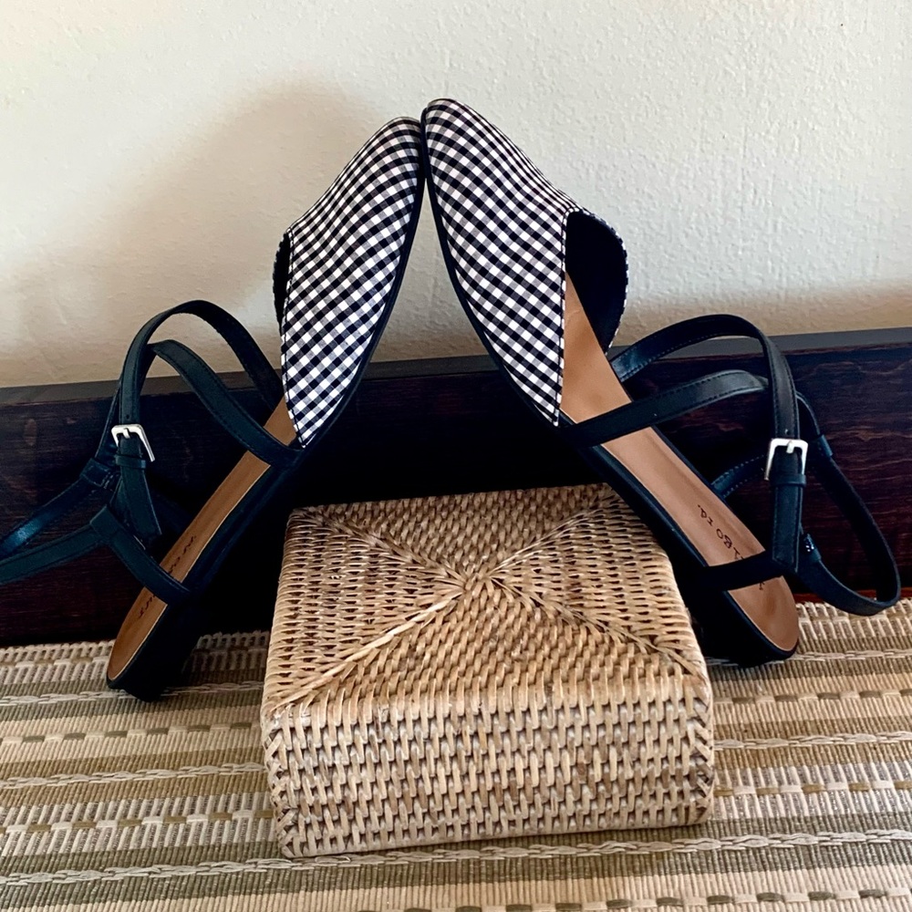 🎉HP‼️💥Indigo Rd Black & White Gingham flats - Size 7.5✨✨✨ - Picture 6 of 12